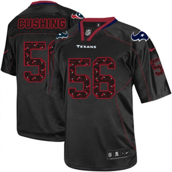 Men's Nike Houston Texans 56 Brian Cushing Elite New Lights Out Black NFL Jersey