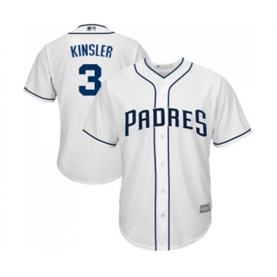 Youth San Diego Padres 3 Ian Kinsler Replica White Home Cool Base Baseball Jersey