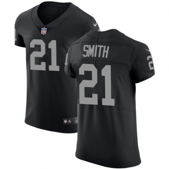 Men's Nike Oakland Raiders 21 Sean Smith Black Team Color Vapor Untouchable Elite Player NFL Jersey