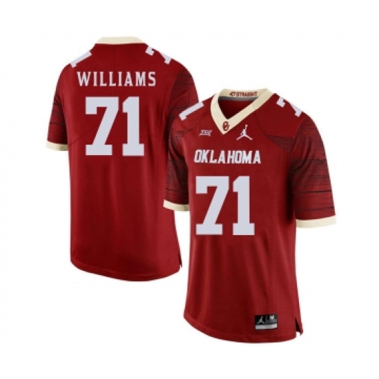 Oklahoma Sooners 71 Trent Williams Red 47 Game Winning Streak College Football Jersey