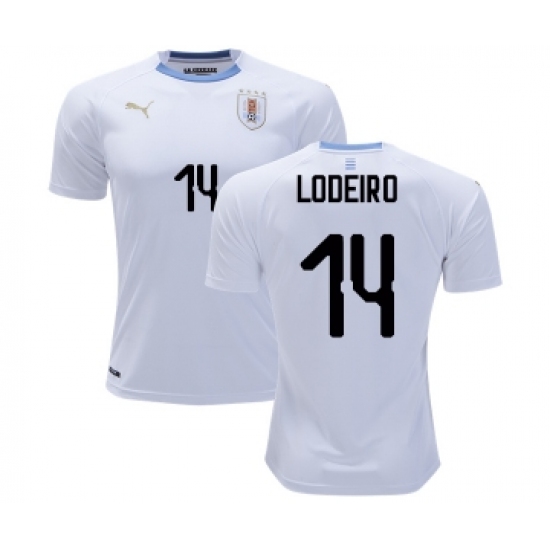 Uruguay 14 Lodeiro Away Soccer Country Jersey