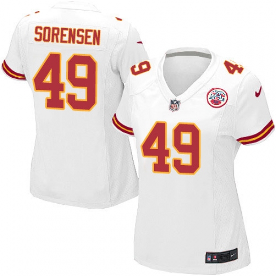 Women's Nike Kansas City Chiefs 49 Daniel Sorensen Game White NFL Jersey