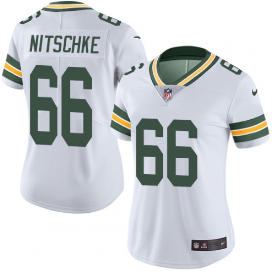 Women's Nike Green Bay Packers 66 Ray Nitschke Elite White NFL Jersey