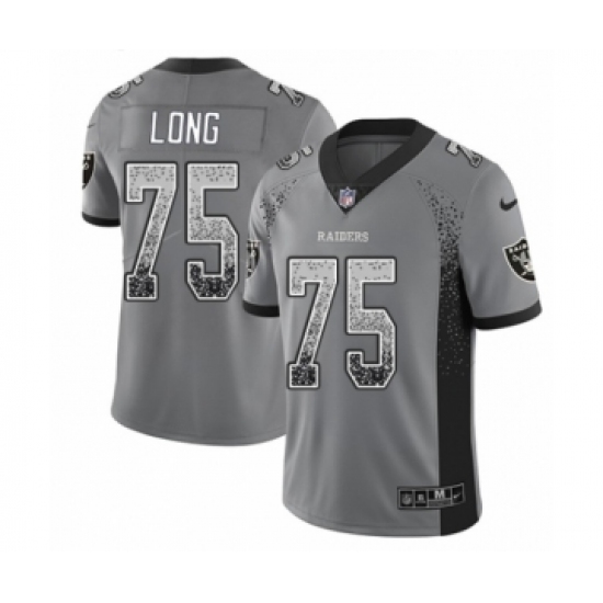 Youth Nike Oakland Raiders 75 Howie Long Limited Gray Rush Drift Fashion NFL Jersey