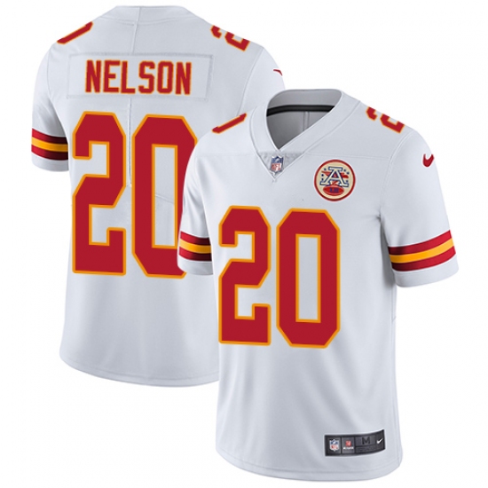 Youth Nike Kansas City Chiefs 20 Steven Nelson White Vapor Untouchable Limited Player NFL Jersey