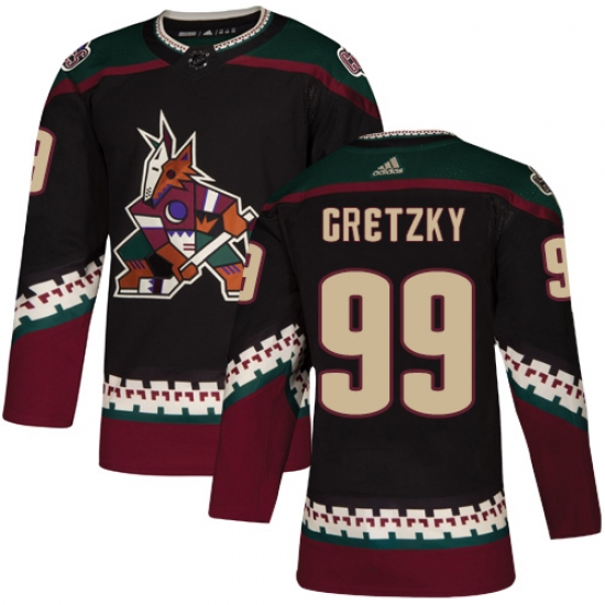 Youth Adidas Arizona Coyotes 99 Wayne Gretzky Premier Black Alternate NHL Jersey