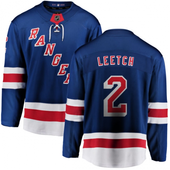 Men's New York Rangers 2 Brian Leetch Fanatics Branded Royal Blue Home Breakaway NHL Jersey