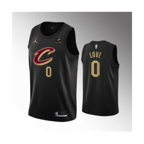 Men's Cleveland Cavaliers 0 Kevin Love Black Statement Edition Stitched Basketball Jersey