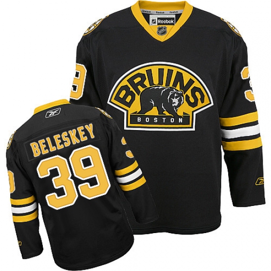 Men's Reebok Boston Bruins 39 Matt Beleskey Authentic Black Third NHL Jersey