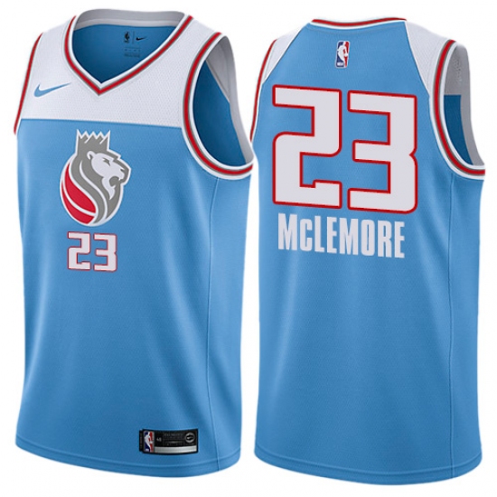 Men's Nike Sacramento Kings 23 Ben McLemore Swingman Blue NBA Jersey - City Edition