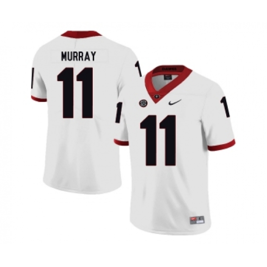 Georgia Bulldogs 11 Aaron Murray White Nike College Football Jersey