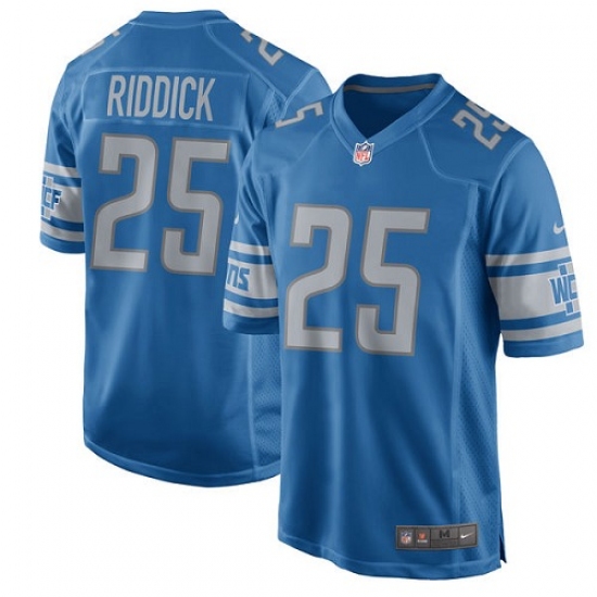 Men's Nike Detroit Lions 25 Theo Riddick Game Light Blue Team Color NFL Jersey