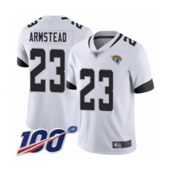 Youth Jacksonville Jaguars 23 Ryquell Armstead White Vapor Untouchable Limited Player 100th Season Football Jersey