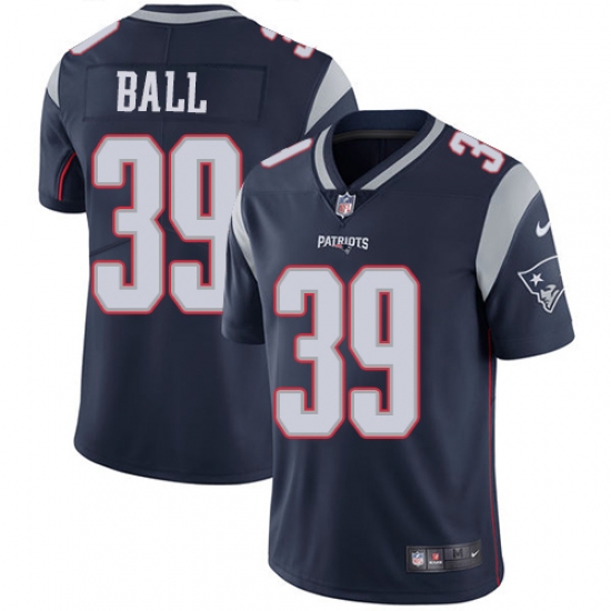 Men's Nike New England Patriots 39 Montee Ball Navy Blue Team Color Vapor Untouchable Limited Player NFL Jersey