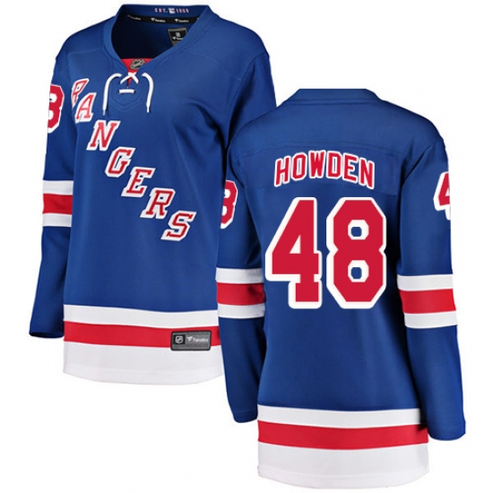 Women's New York Rangers 48 Brett Howden Fanatics Branded Royal Blue Home Breakaway NHL Jersey