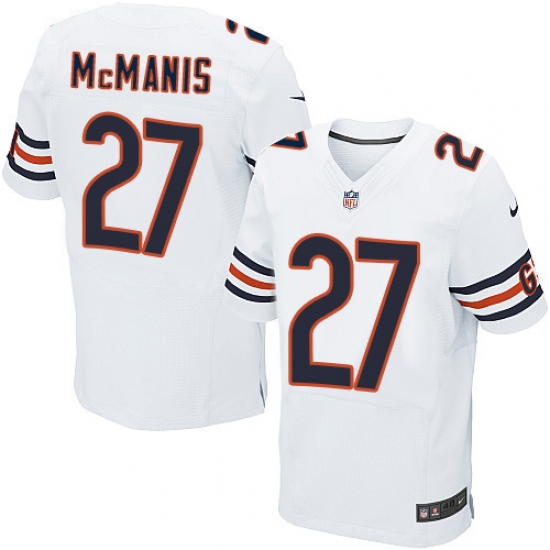 Men's Nike Chicago Bears 27 Sherrick McManis Elite White NFL Jersey