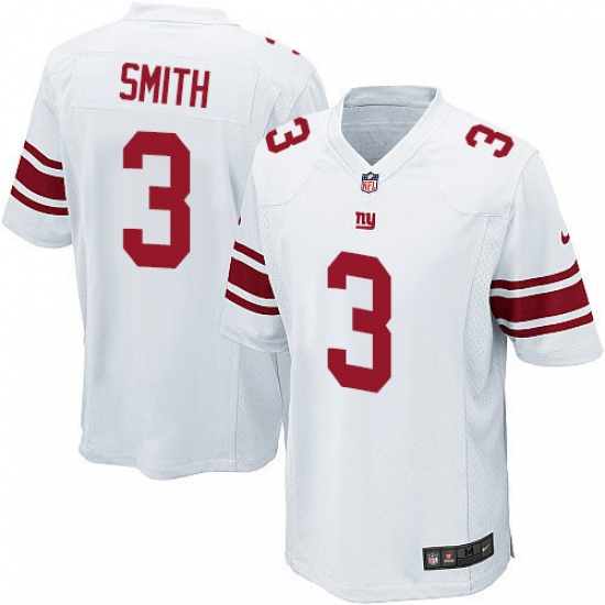 Men's Nike New York Giants 3 Geno Smith Game White NFL Jersey