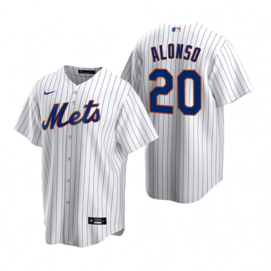 Men's Nike New York Mets 20 Pete Alonso White 2020 Home Stitched Baseball Jersey