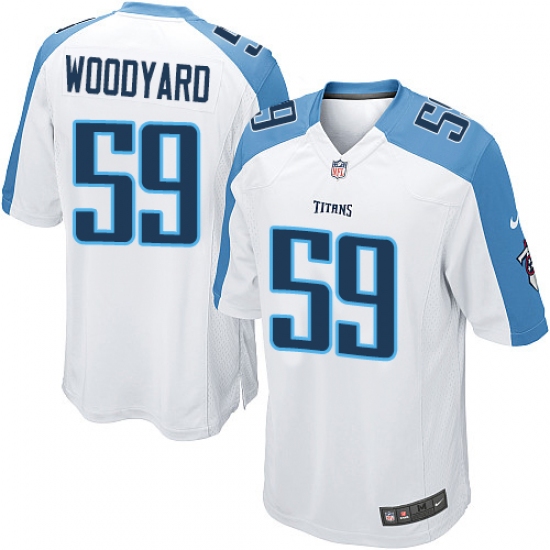 Men's Nike Tennessee Titans 59 Wesley Woodyard Game White NFL Jersey