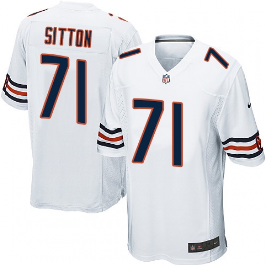 Men's Nike Chicago Bears 71 Josh Sitton Game White NFL Jersey