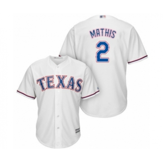 Youth Texas Rangers 2 Jeff Mathis Authentic White Home Cool Base Baseball Player Jersey