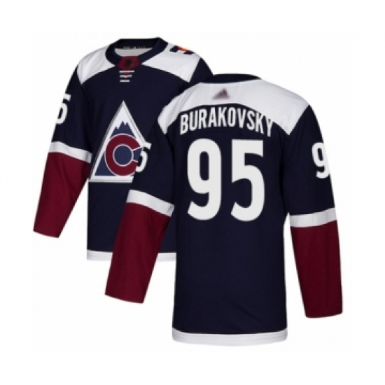 Men's Colorado Avalanche 95 Andre Burakovsky Authentic Navy Blue Alternate Hockey Jersey