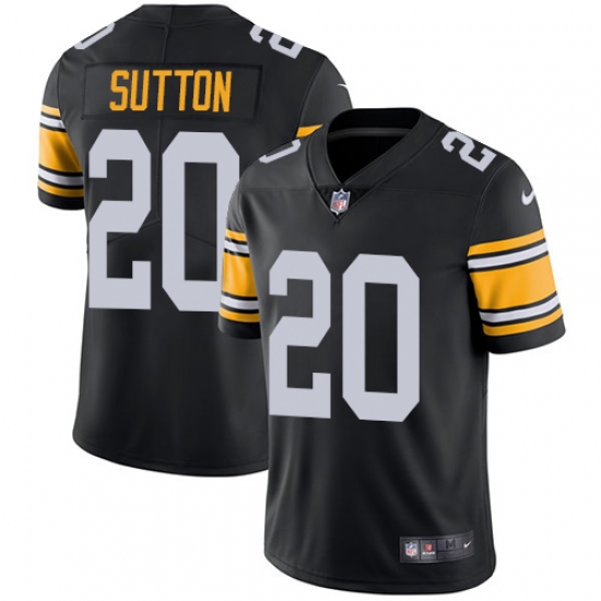 Youth Nike Pittsburgh Steelers 20 Cameron Sutton Black Alternate Vapor Untouchable Limited Player NFL Jersey