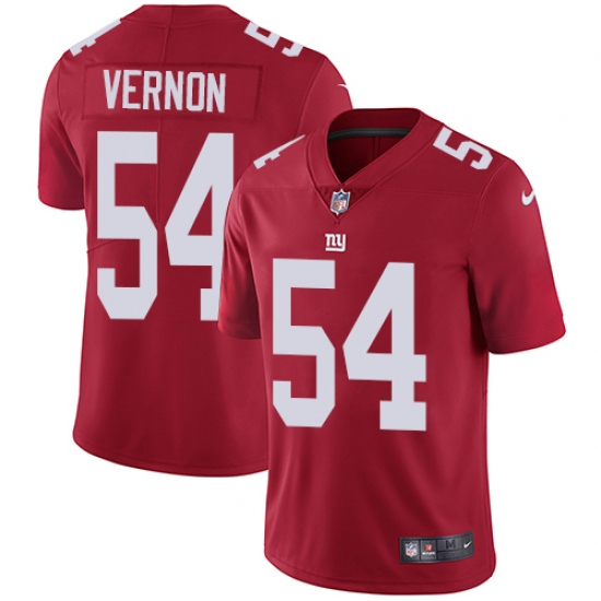 Men's Nike New York Giants 54 Olivier Vernon Red Alternate Vapor Untouchable Limited Player NFL Jersey