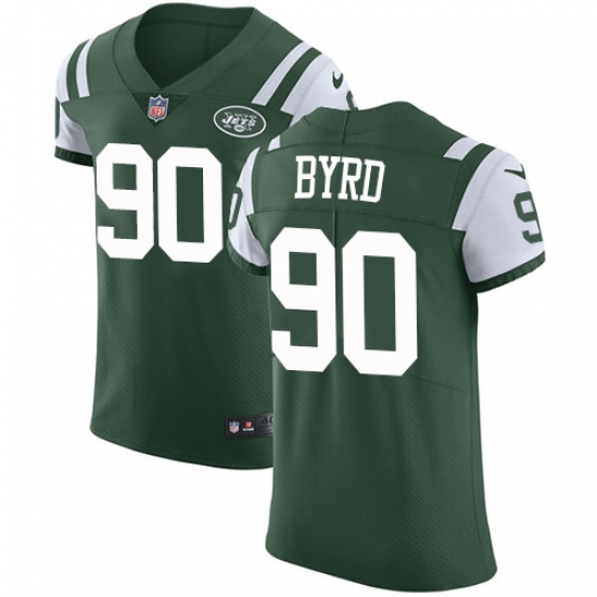 Men's Nike New York Jets 90 Dennis Byrd Elite Green Team Color NFL Jersey