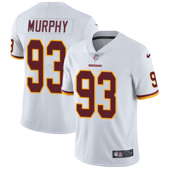 Men's Nike Washington Redskins 93 Trent Murphy White Vapor Untouchable Limited Player NFL Jersey