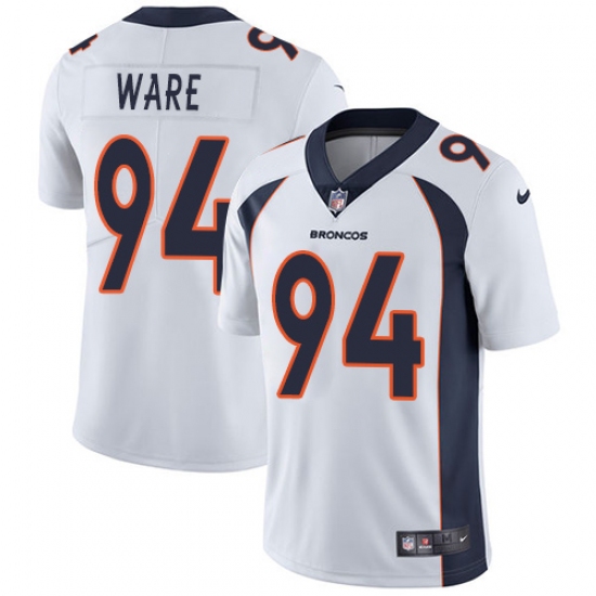 Men's Nike Denver Broncos 94 DeMarcus Ware White Vapor Untouchable Limited Player NFL Jersey