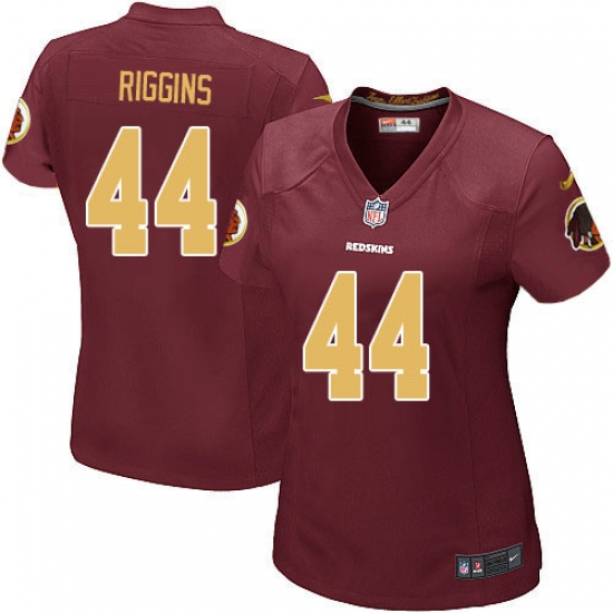 Women's Nike Washington Redskins 44 John Riggins Game Burgundy Red/Gold Number Alternate 80TH Anniversary NFL Jersey