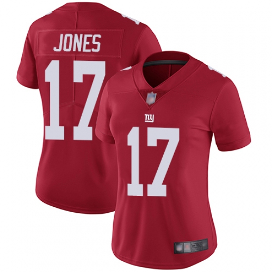 Women's Nike New York Giants 17 Daniel Jones Red Alternate Stitched NFL Vapor Untouchable Limited Jersey