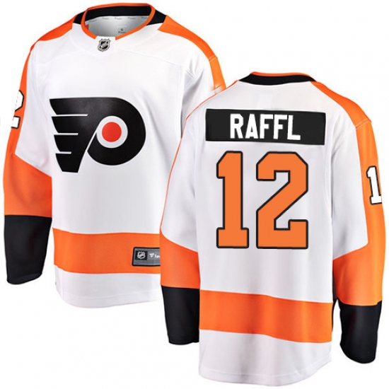 Men's Philadelphia Flyers 12 Michael Raffl Fanatics Branded White Away Breakaway NHL Jersey