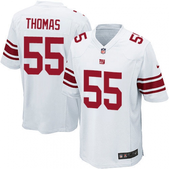 Men's Nike New York Giants 55 J.T. Thomas Game White NFL Jersey