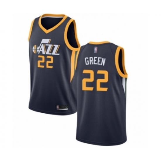 Youth Utah Jazz 22 Jeff Green Swingman Navy Blue Basketball Jersey - Icon Edition