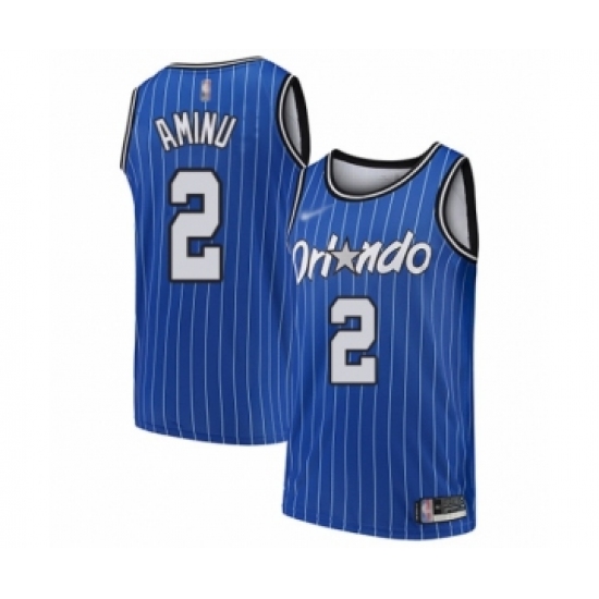 Women's Orlando Magic 2 Al-Farouq Aminu Swingman Blue Hardwood Classics Basketball Jersey