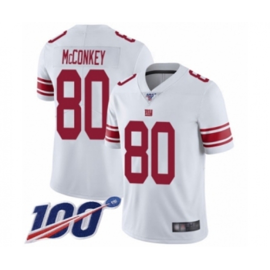 Men's New York Giants 80 Phil McConkey White Vapor Untouchable Limited Player 100th Season Football Jersey