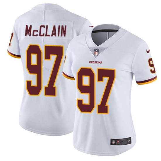 Women's Nike Washington Redskins 97 Terrell McClain White Vapor Untouchable Limited Player NFL Jersey