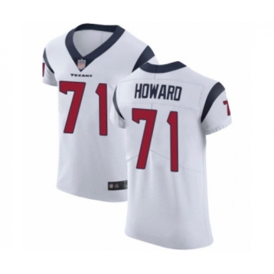 Men's Houston Texans 71 Tytus Howard White Vapor Untouchable Elite Player Football Jersey