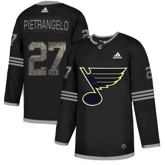 Men's Adidas St. Louis Blues 27 Alex Pietrangelo Black Authentic Classic Stitched NHL Jersey