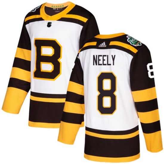 Youth Adidas Boston Bruins 8 Cam Neely Authentic White 2019 Winter Classic NHL Jersey