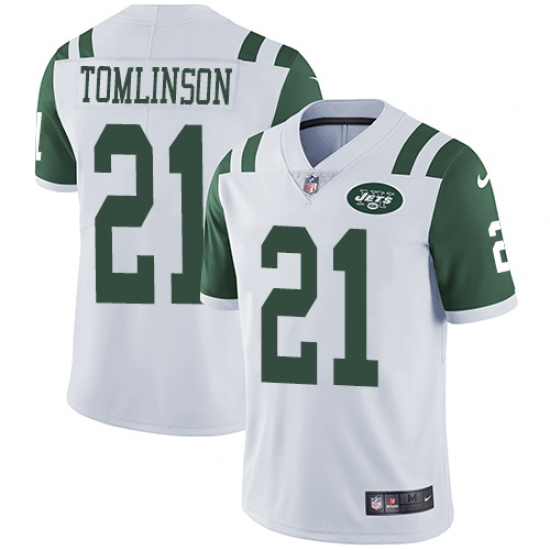 Youth Nike New York Jets 21 LaDainian Tomlinson Elite White NFL Jersey