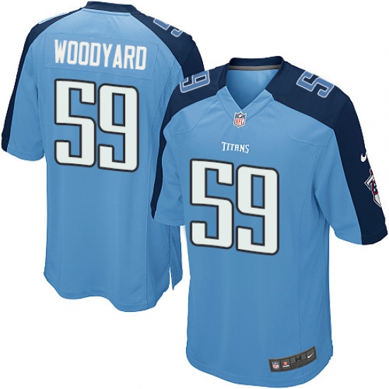 Men's Nike Tennessee Titans 59 Wesley Woodyard Game Light Blue Team Color NFL Jersey