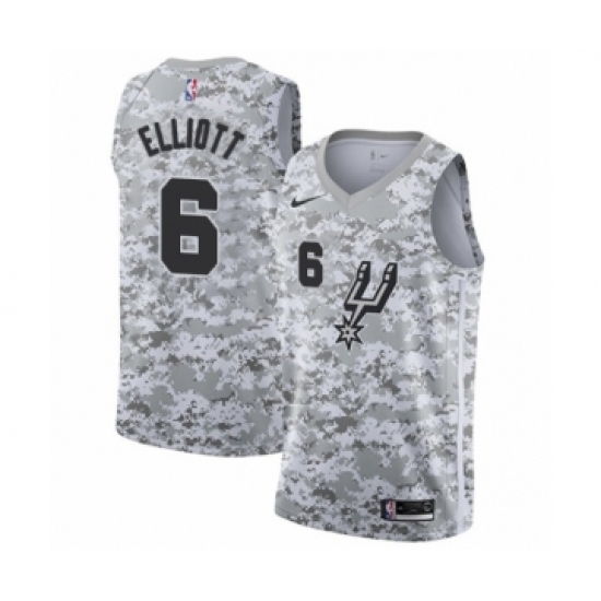 Men's San Antonio Spurs 6 Sean Elliott White Swingman Jersey - Earned Edition