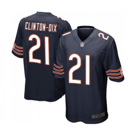 Men's Chicago Bears 21 Ha Clinton-Dix Game Navy Blue Team Color Football Jersey