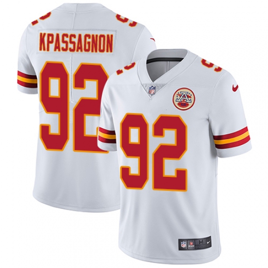 Youth Nike Kansas City Chiefs 92 Tanoh Kpassagnon White Vapor Untouchable Limited Player NFL Jersey