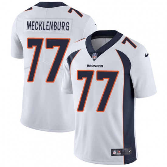 Youth Nike Denver Broncos 77 Karl Mecklenburg White Vapor Untouchable Limited Player NFL Jersey