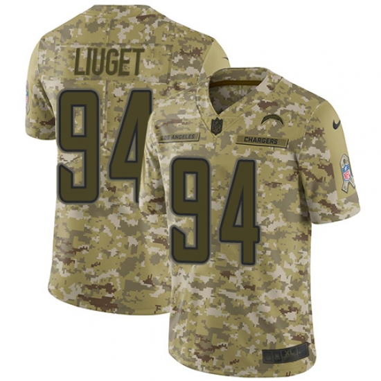 Men's Nike Los Angeles Chargers 94 Corey Liuget Limited Camo 2018 Salute to Service NFL Jersey
