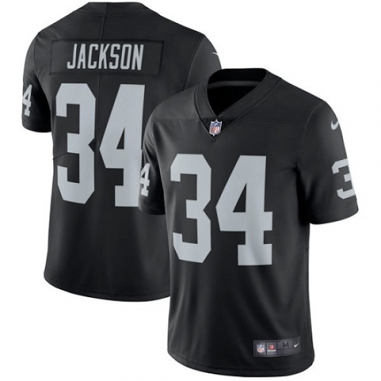 Youth Nike Oakland Raiders 34 Bo Jackson Black Team Color Vapor Untouchable Limited Player NFL Jersey